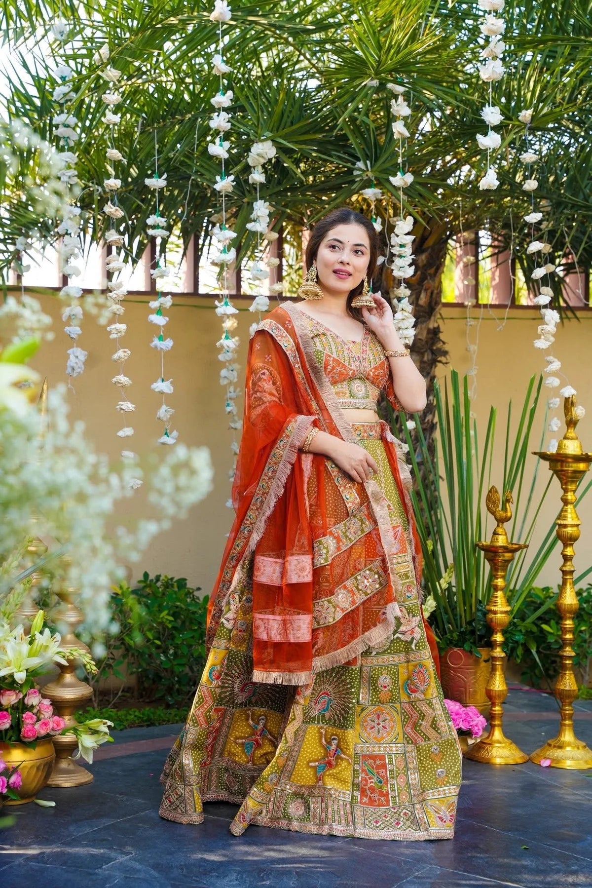 MONARCH REGENT EMBROIDERED SILK LEHENGA SET