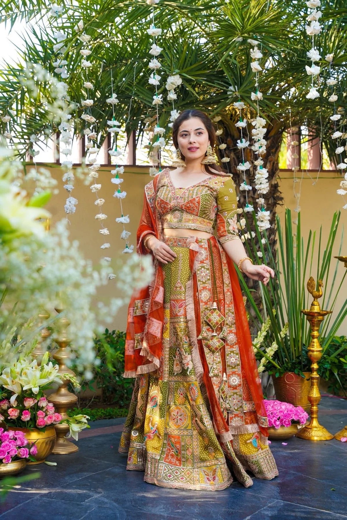 MONARCH REGENT EMBROIDERED SILK LEHENGA SET