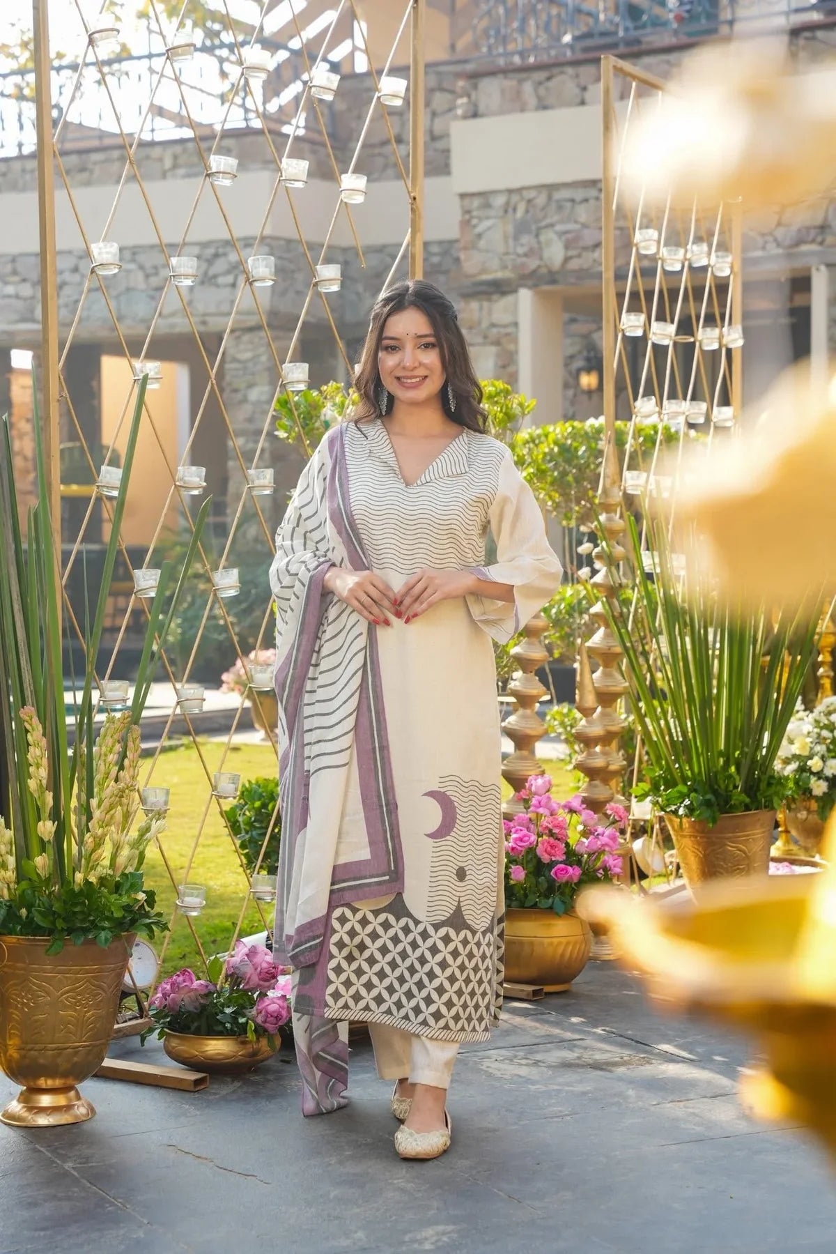 .PURPLUNA PRINTED KURTA SET