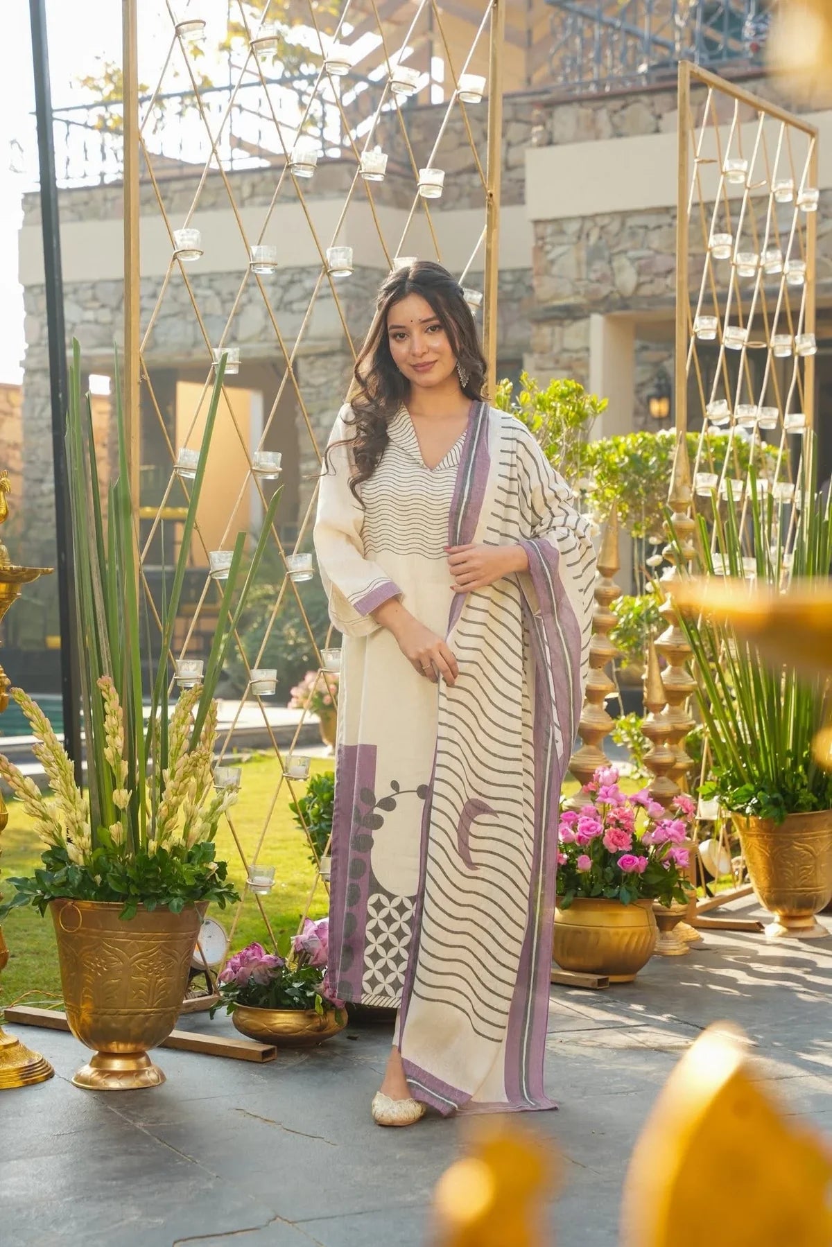 .PURPLUNA PRINTED KURTA SET