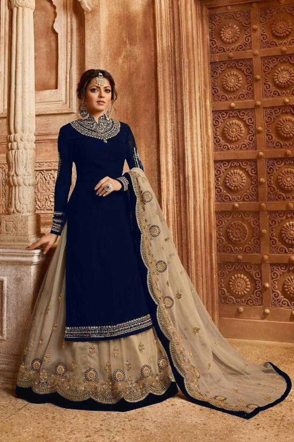 Georgette Black salwar skirt
