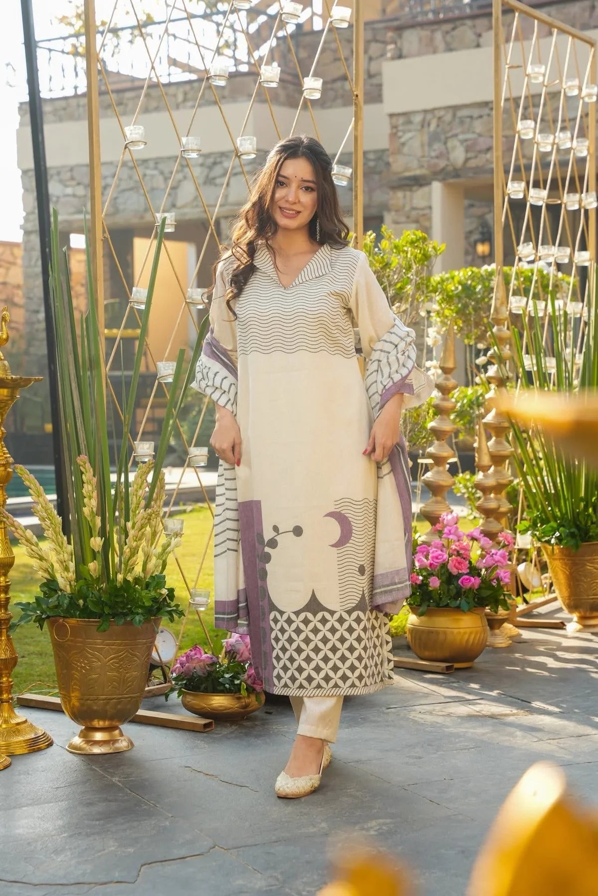 .PURPLUNA PRINTED KURTA SET